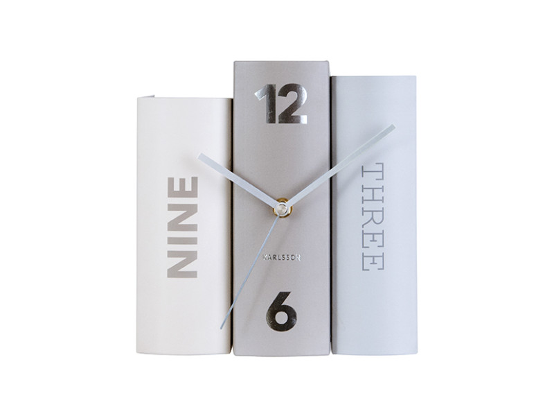 Table Clock Book KA5628 Grey