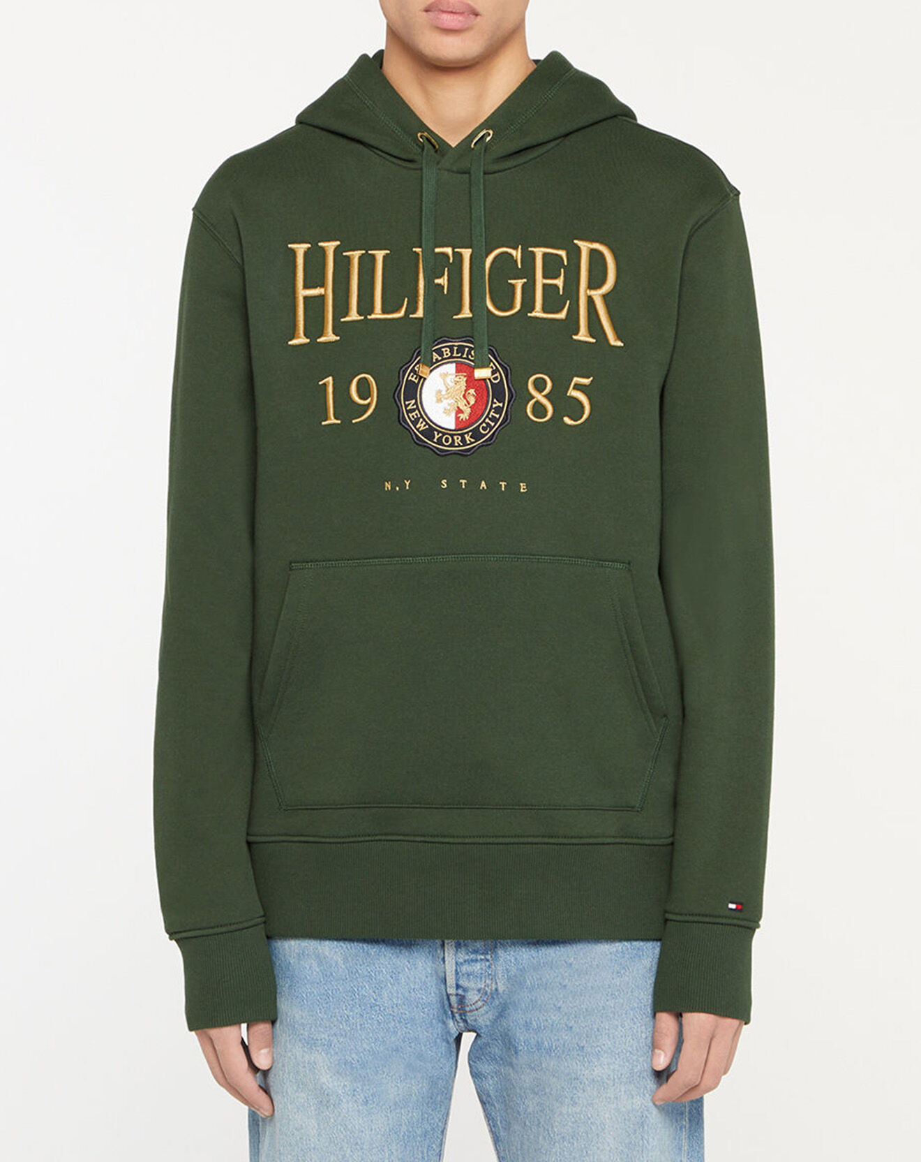 Tommy Hilfiger Sweat à capuche Icon Brodé vert sapin