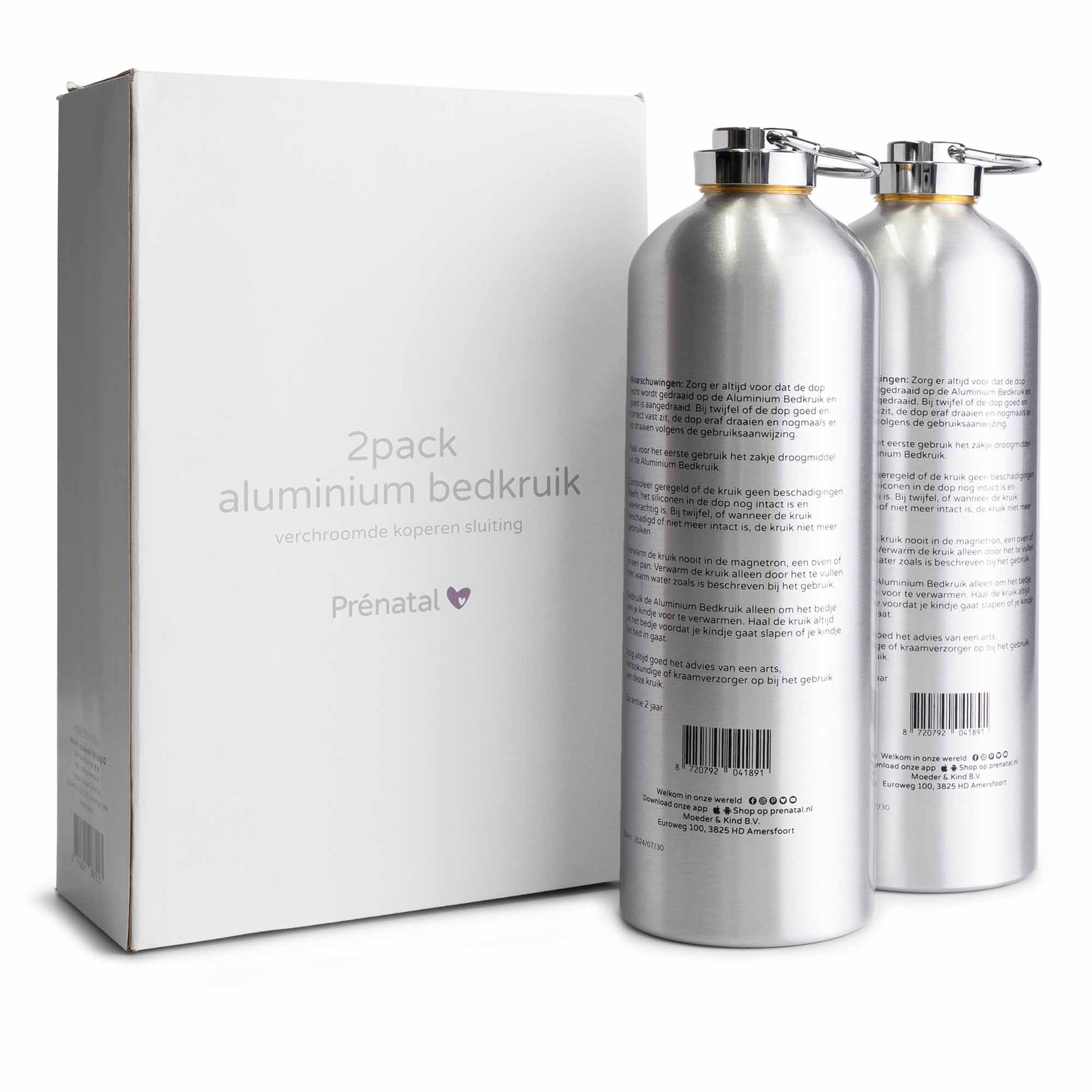 Prénatal Aluminium Kruik 2Pack naturel