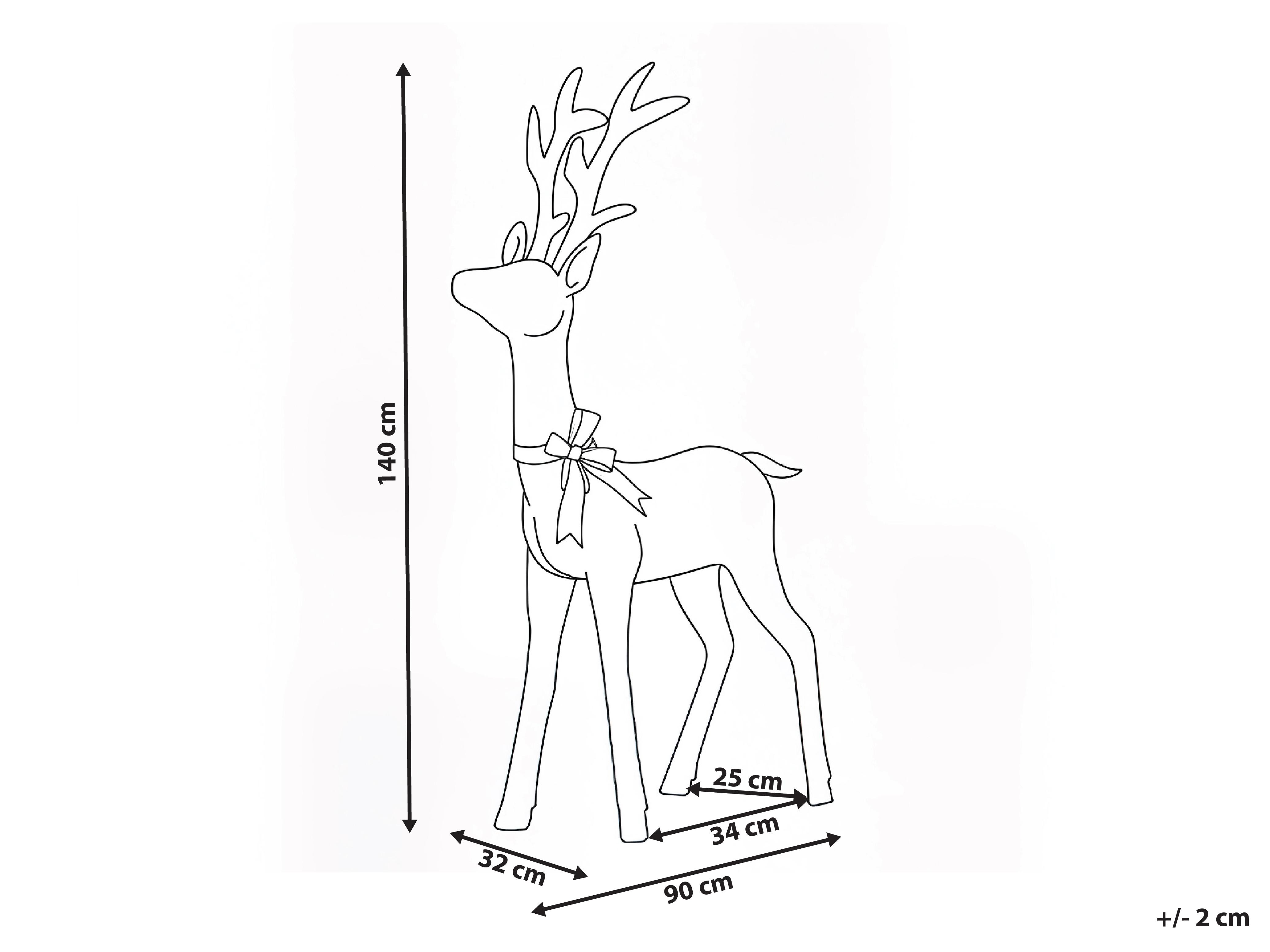 Buitendecoratie LED MALAREN Rendier 140 cm Wit