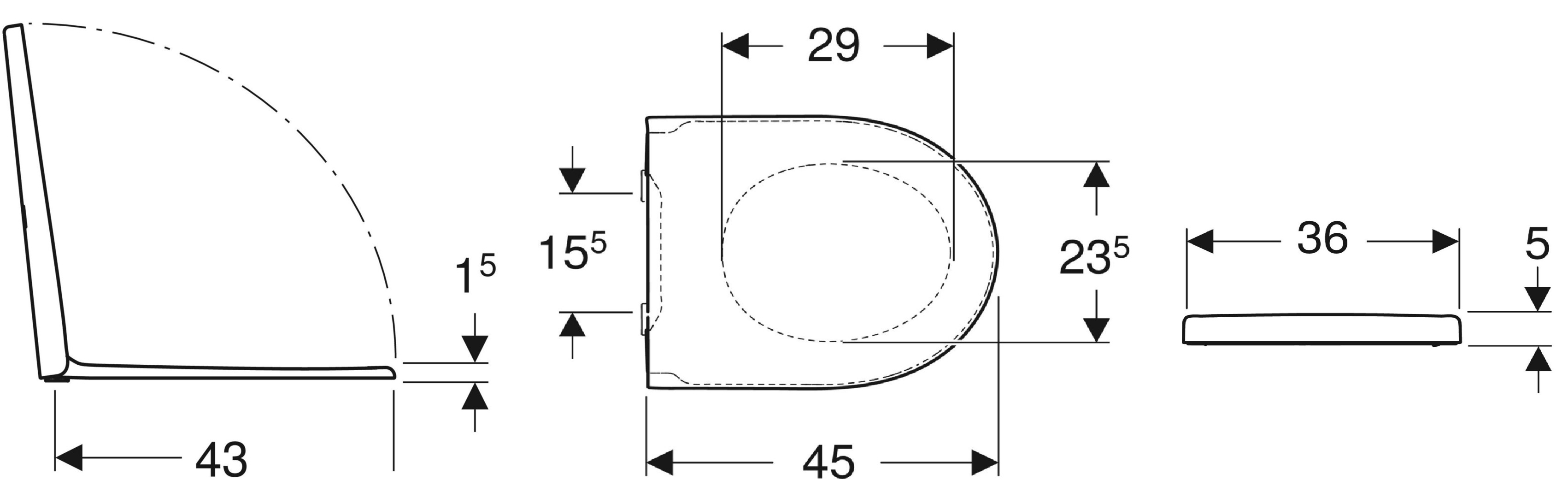 Geberit iCon softclose toiletzitting met quick release wit glans