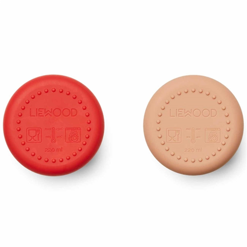 Ethan Silicone Cup 2-Pak Apple Red/Tuscany Rose Mix