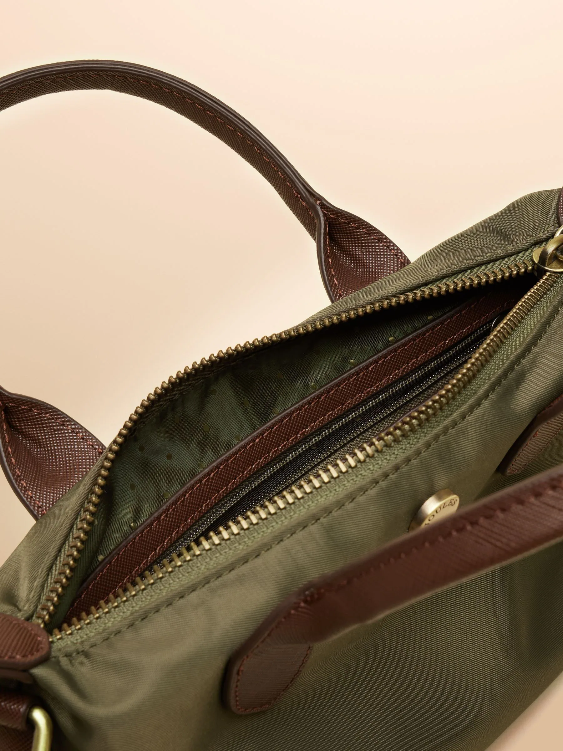 Kakigroen - Joules Edie Ecru Check Crossbody Bag