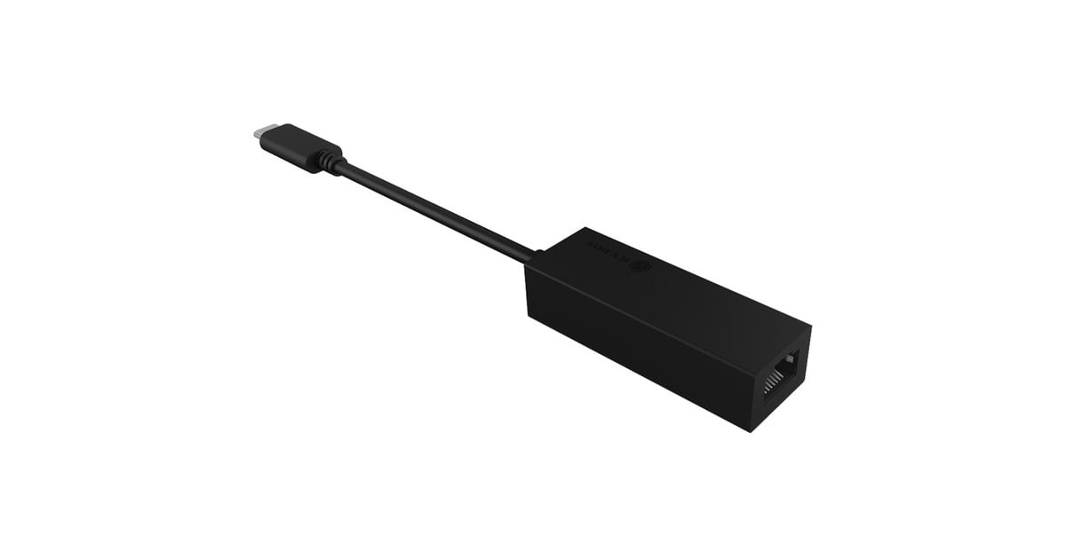ICY BOXIB-LAN100-C3 USB-C > Gigabit Ethernet LAN adapter  (Zwart)