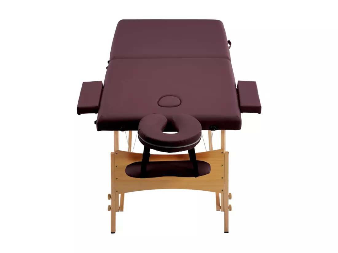 Table de massage pliable bois marron 191 x 70 x 59 cm 02_0001819