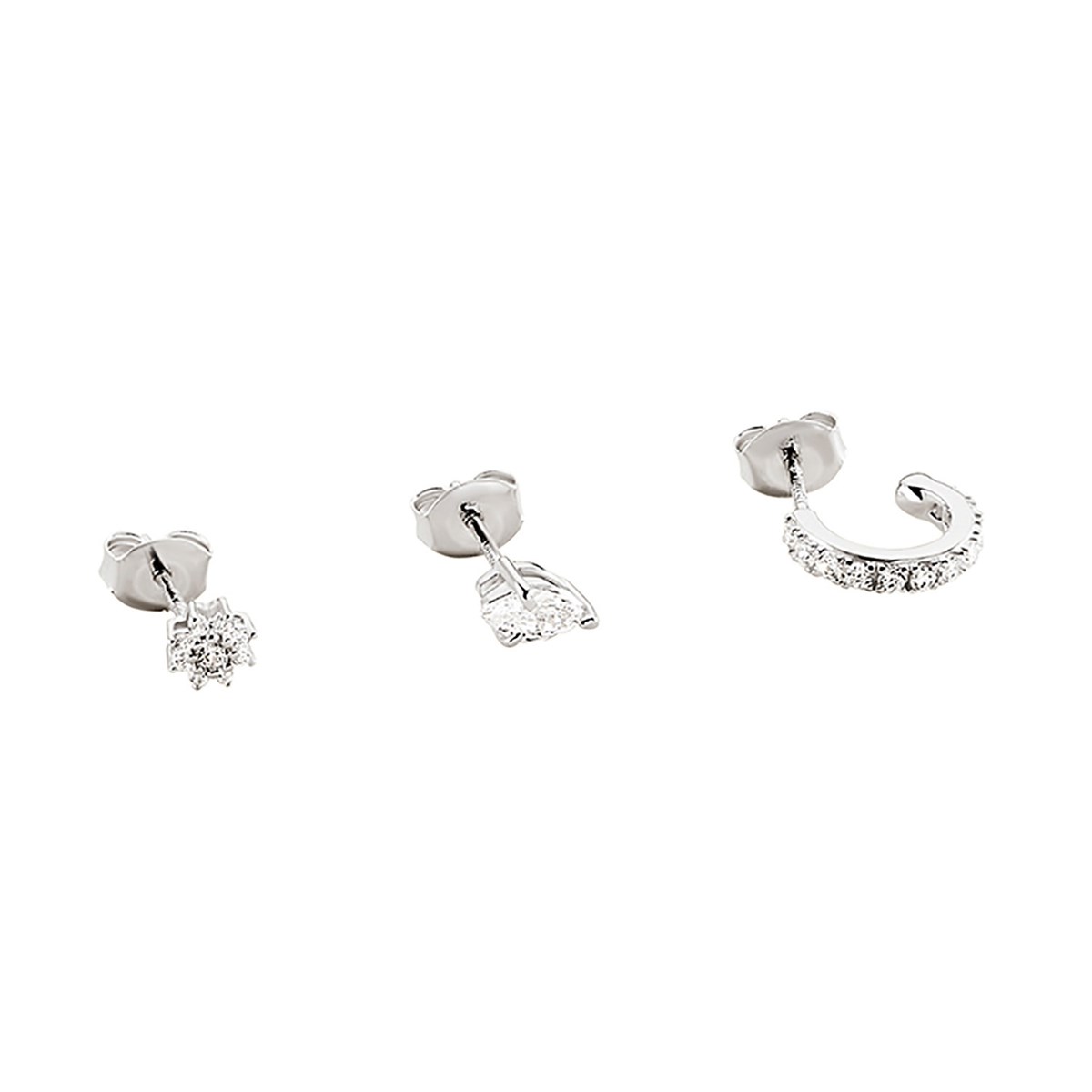 Set de trois piercings Agatha argent oxydesLigne Paradis
