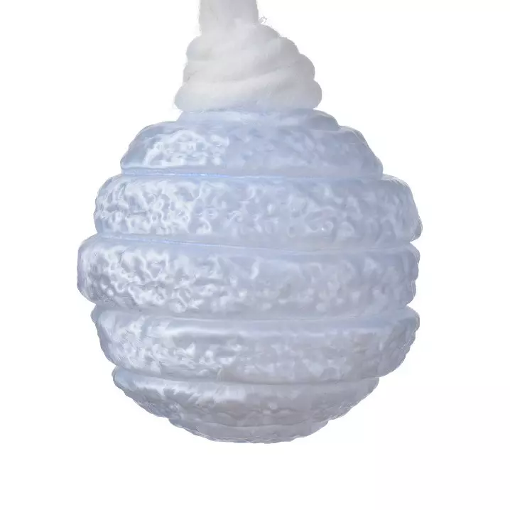 Lot de 3 boules de Noël (D80 mm) en verre Silva Bleu clair