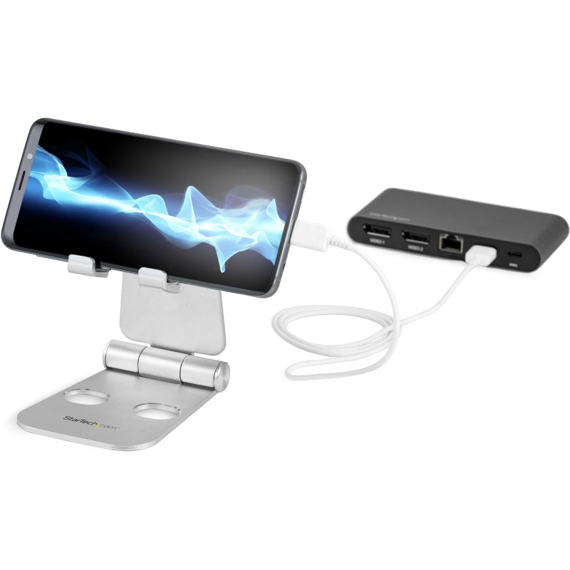 StarTech.com Support pour Téléphone et Tablette - Support Universel Pliable pour Smartphones et Tablettes Support Ergonomique Réglable Multi-Angles pour Téléphone Portable, 10,1-33cm