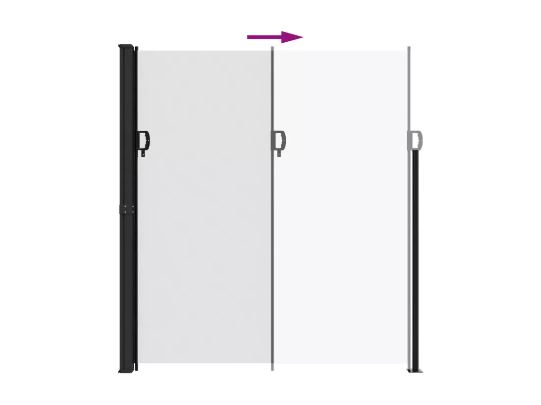 Auvent latéral rétractable blanc 220x500 cm