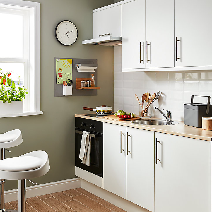 Porte de colonne de cuisine Balsamita blanc L. 60 cm x H. 100 cm GoodHome