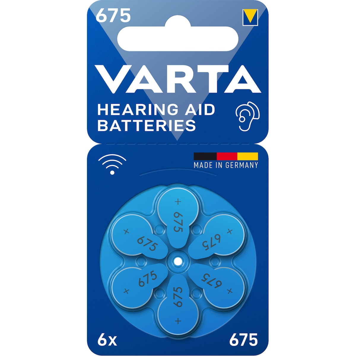 Varta 675 batteri for høreapparat 7042217 (6-pakning)