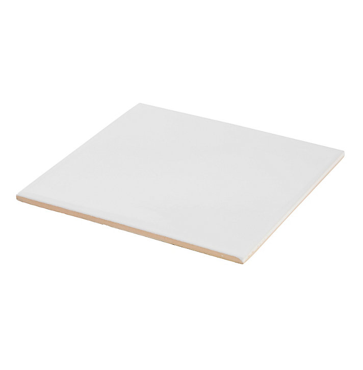 Carrelage mural Leccia 15 x 15 cm blanc