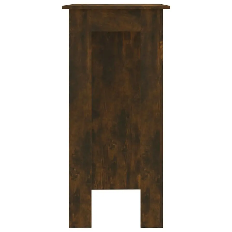 vidaXL - Bartafel met opbergruimte - Gerookt eiken - Bewerkt hout - 102x50 cm