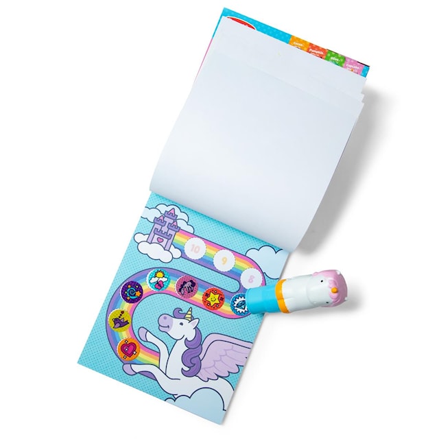 Sticker Wow! Enhjørning klistremerkestempel og aktivitetsbok Melissa & Doug