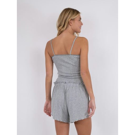 Neo Noir Lindsay Pointelle Top, Light Grey, 40