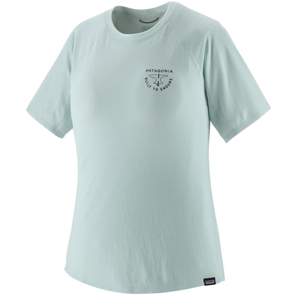 T-shirt randonnée PATAGONIA W'S CAP COOL TRAIL GRAPHIC SHIRT FORGE MARK CREST: WISPY GREEN