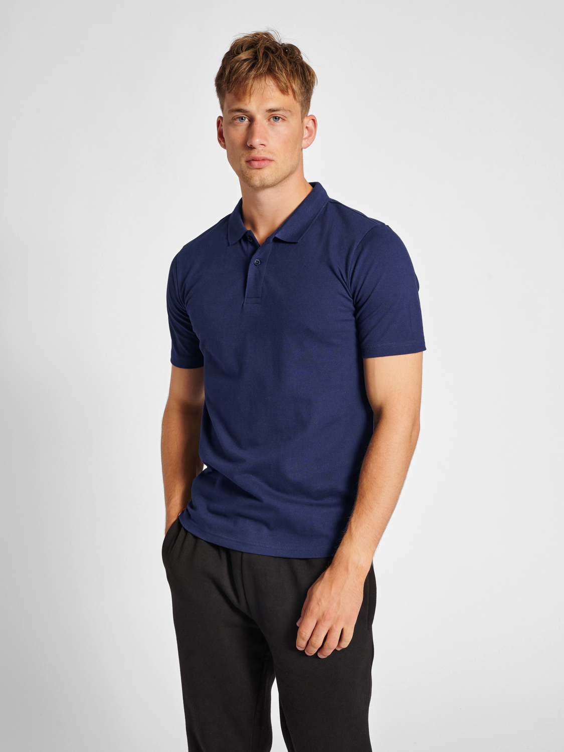 hmlRED STRETCH POLO