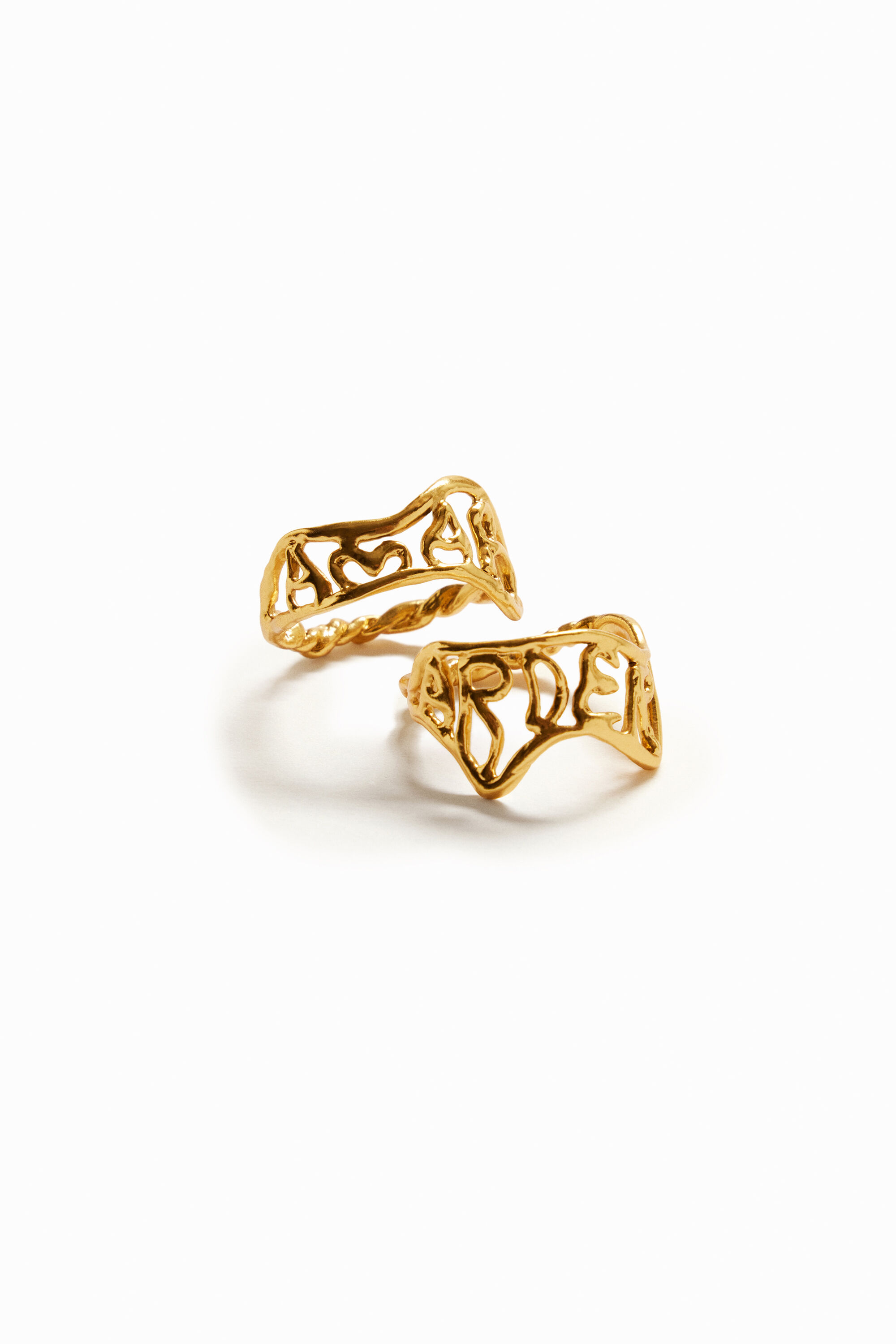 Bague message plaquée or Zalio