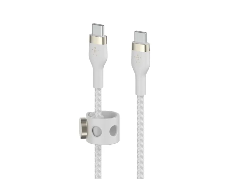 Belkin BoostCharge - USB-kabel - 24 pin USB-C (han) til 24 pin USB-C (han) - 3 m - hvid