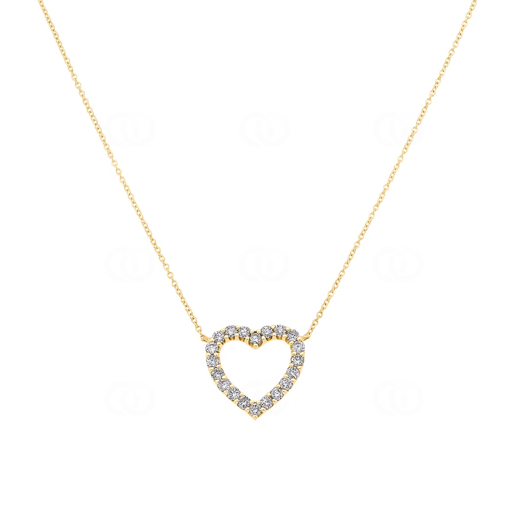 Collier 750/18 K Gelbgold mit Diamanten 0.50 ct H/si