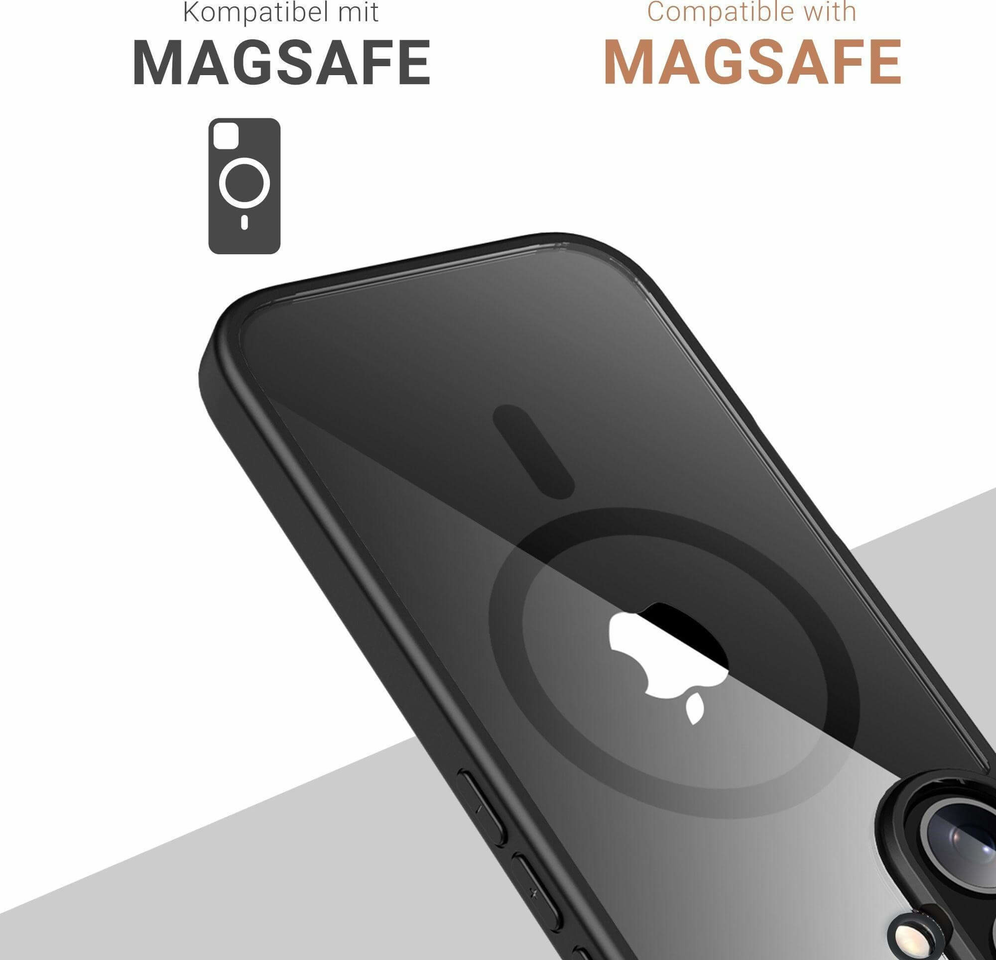 iPhone 17 MagSafe Hybrid Hülle TPU Bumper   Acryl Rückseite Pankow Hybrid (11159) - Schwarz / Transparent