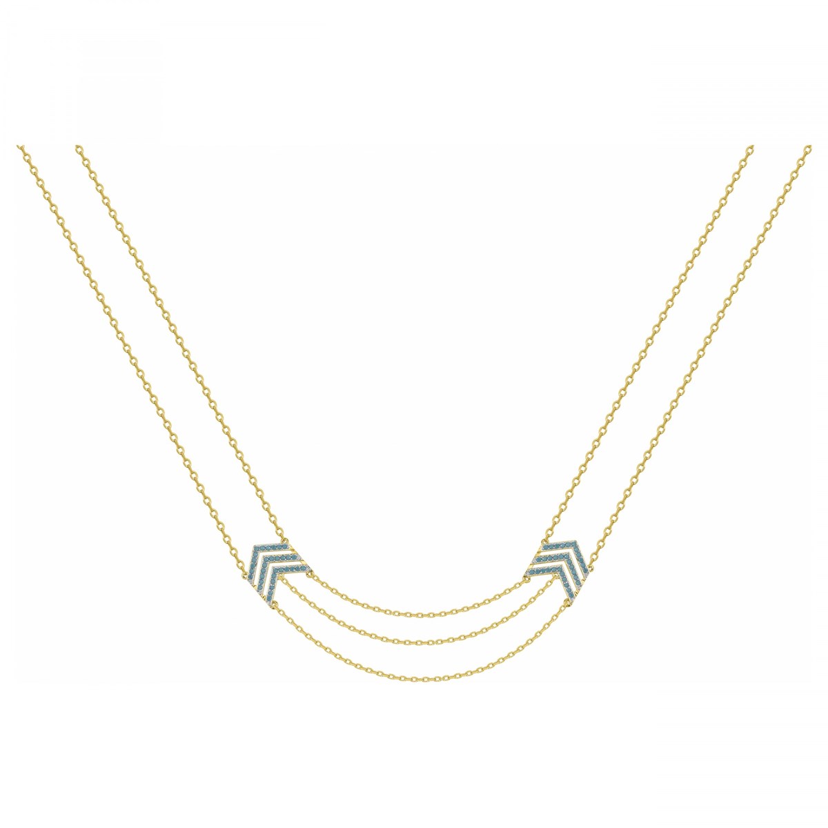 Collier multi-chaînes en Plaqué Or