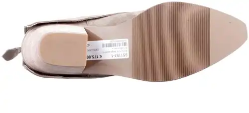Babouche beige Lesly-2 - maat 45 enkellaars beige - maat 45 Calandschoen