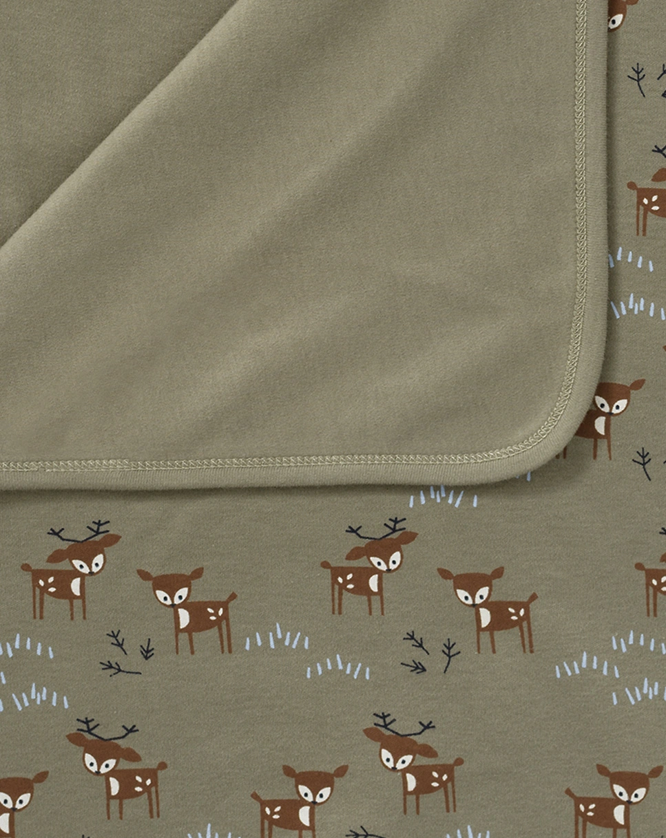 Kuscheldecke DEER (80x100) in olive