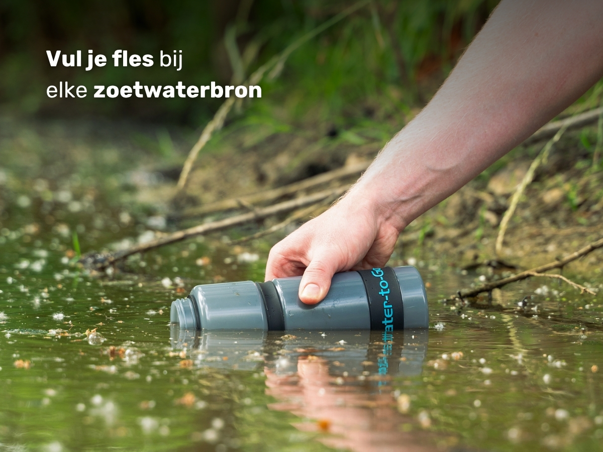 Water-to-Go Eco-Active 750 ml waterfles met filter - Red