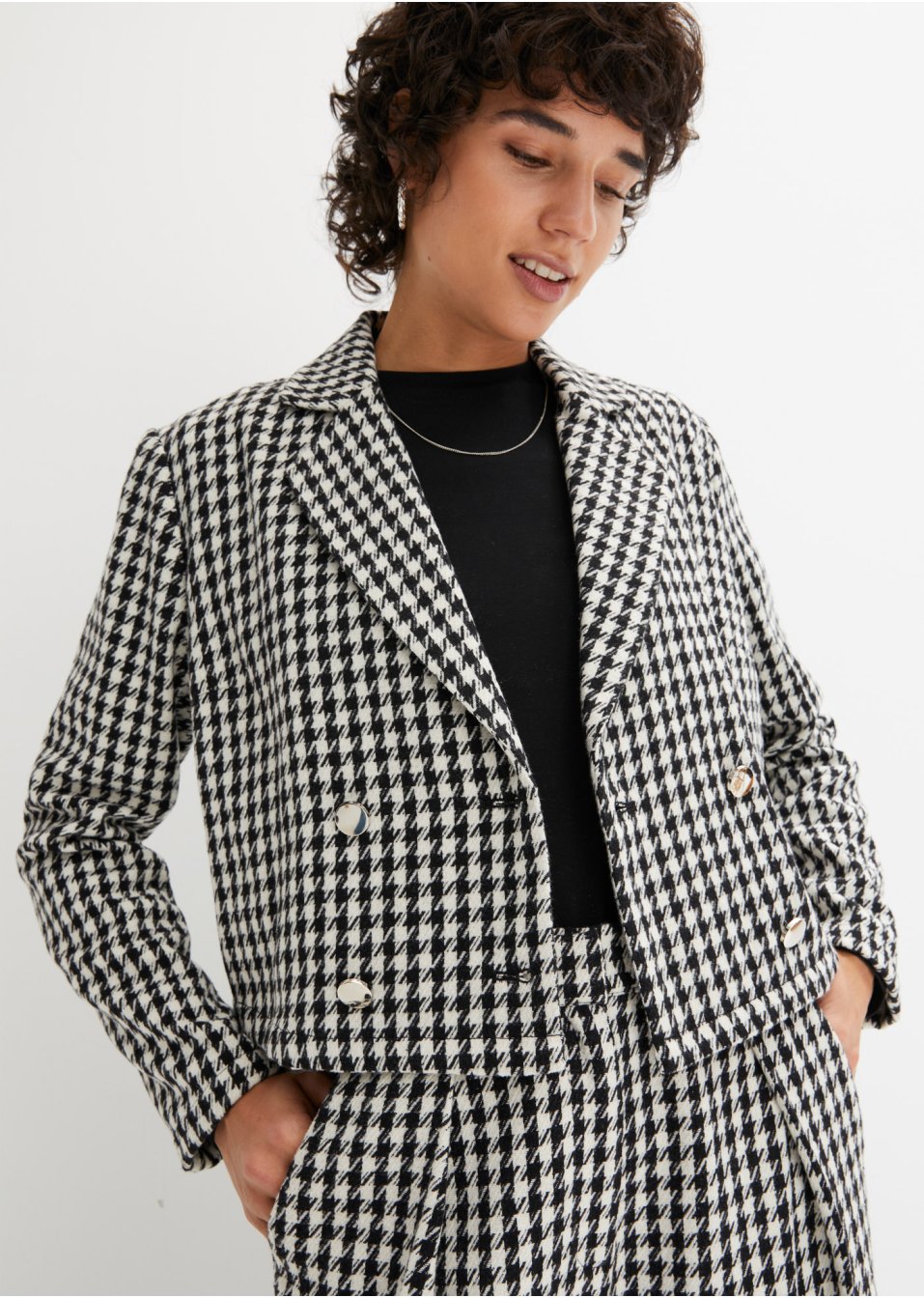 Blazer court imitation laine