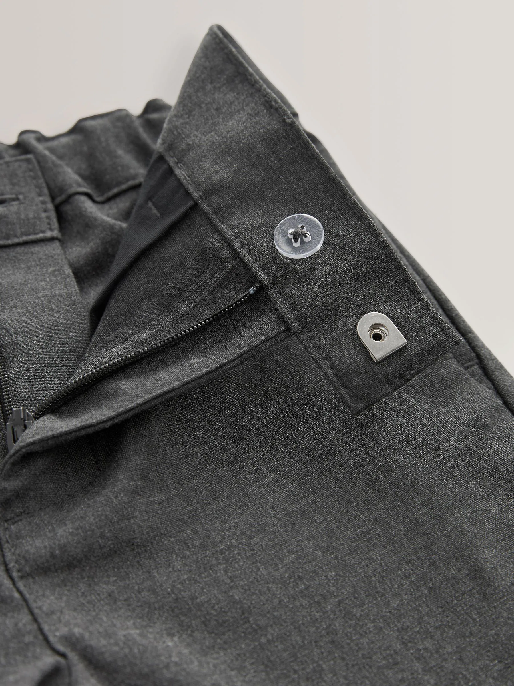 Grijs - Formele skinny schoolbroek met stretch (3-17 jr)