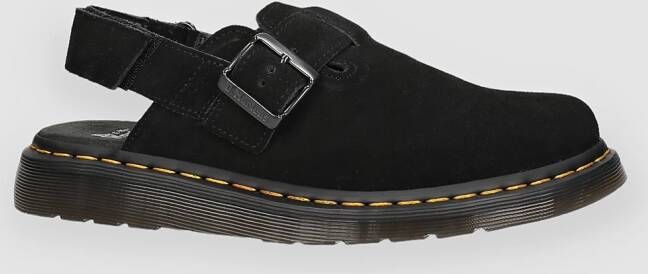 Dr. Martens JORGE~II~BLACK~E.H.SUEDE~~~~~~ Platte sandalenDames Sandalen Zwart