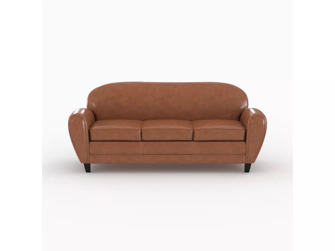 Ensemble canapé et fauteuil camel 4 places - Club