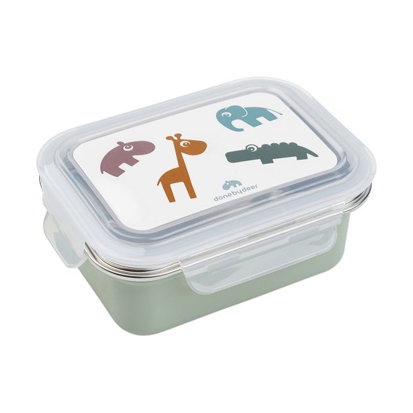 Done By Deer Friends Lunchbox - Metaal - Mustard