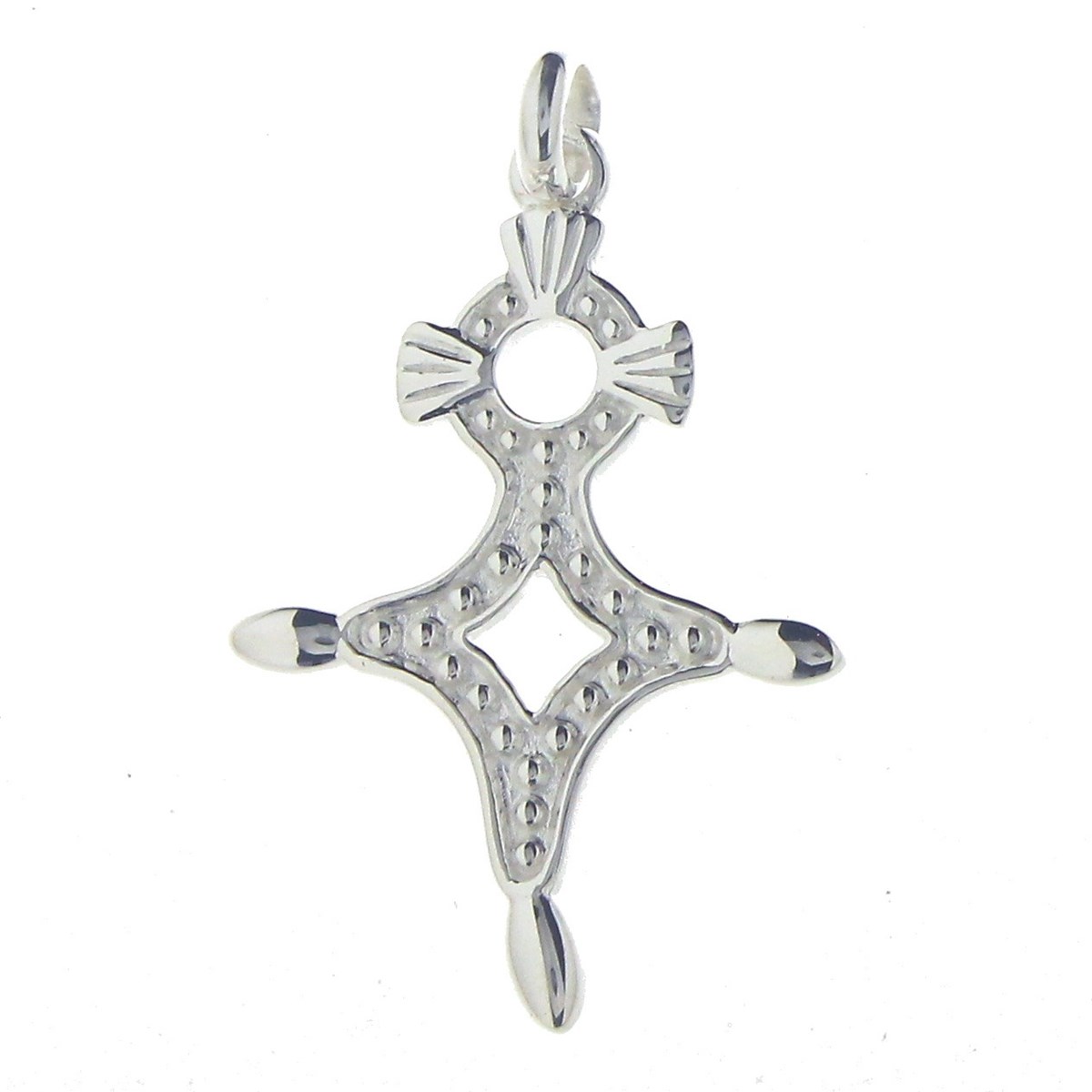 Pendentif Croix d'Agadez Agadès du Sud en argent + chaine