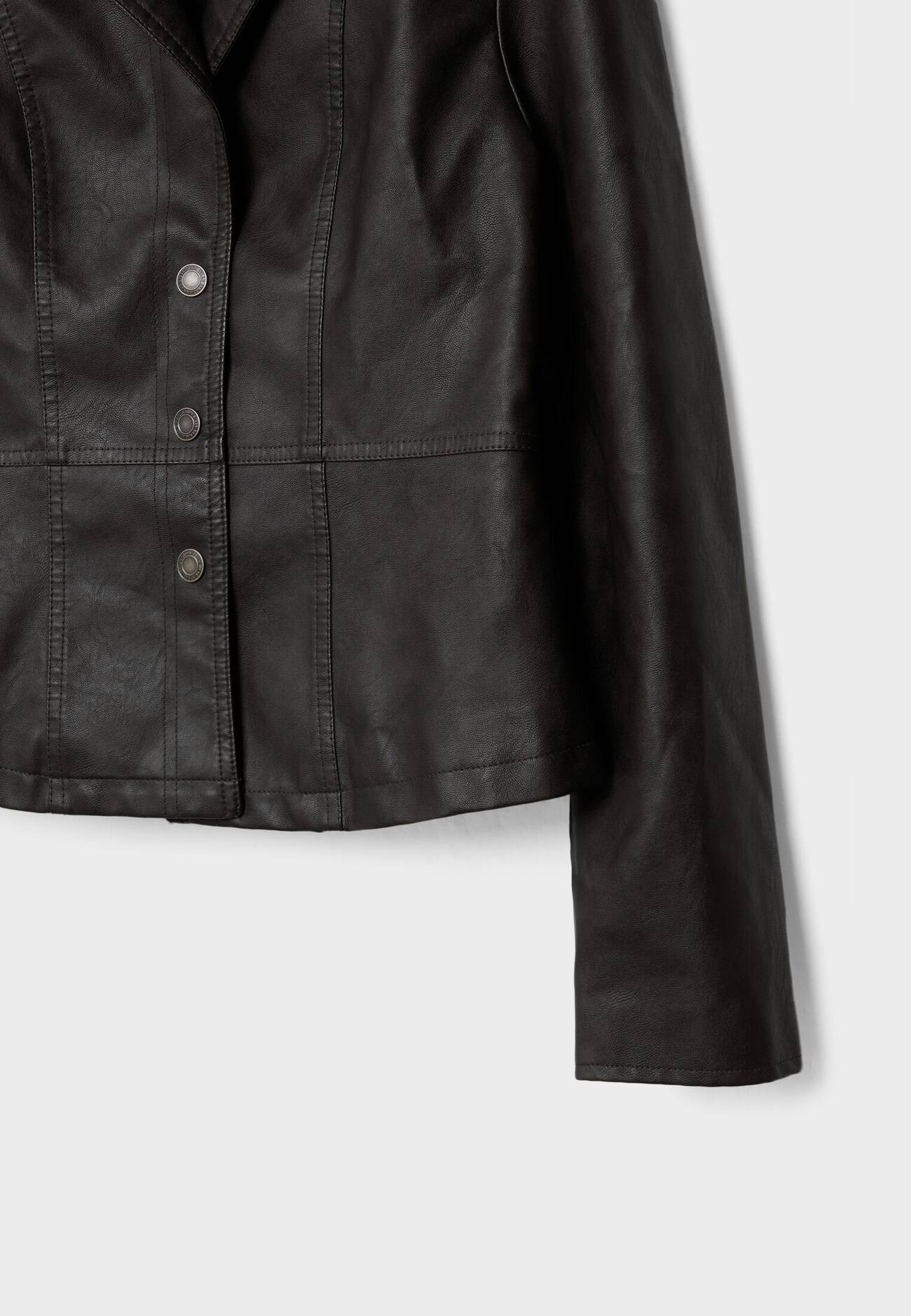 Blazer de couro sintético