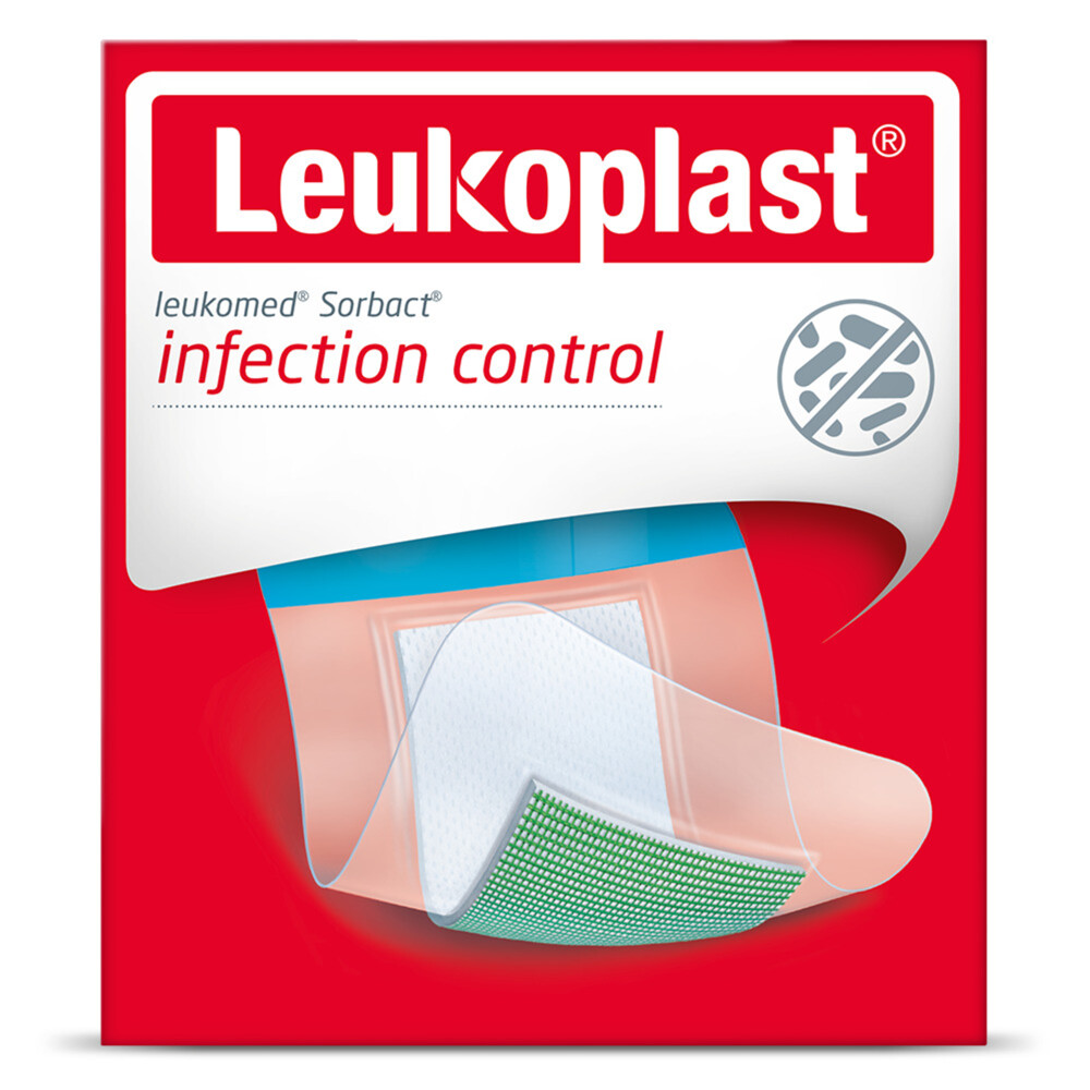 Leukoplast Leukomed® Sorbact® Bacteriënbindende Eilandpleister 8 cm x 10 cm3 stuks