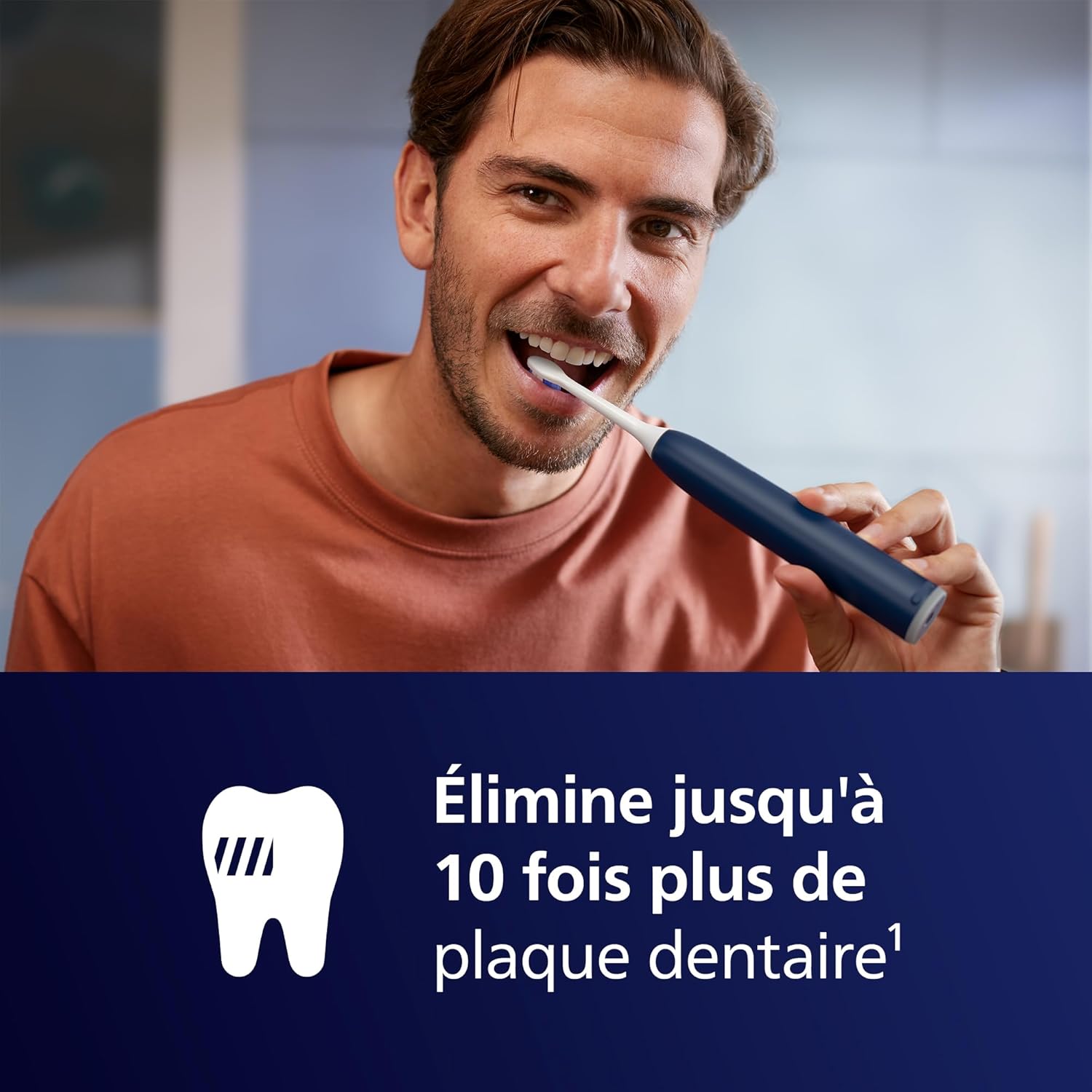 Philips Sonicare 6100 - Brosse à dents électrique sonique avec 2 modes de brossage, 3 niveaux d'intensité, Alerte de pression, EasyStart, Coffret de voyage, Blanc, HX7400/02 [Nouvelle technologie]