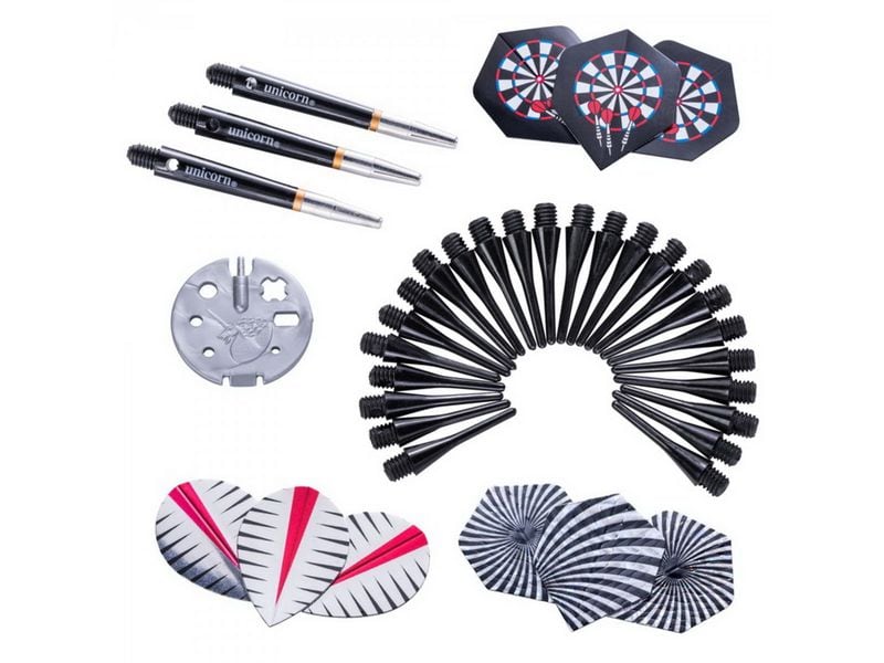 Unicorn Dartpfeile Soft Tip Dart Zubehörsatz Ihr Komplettset für das Dart-Erlebnis