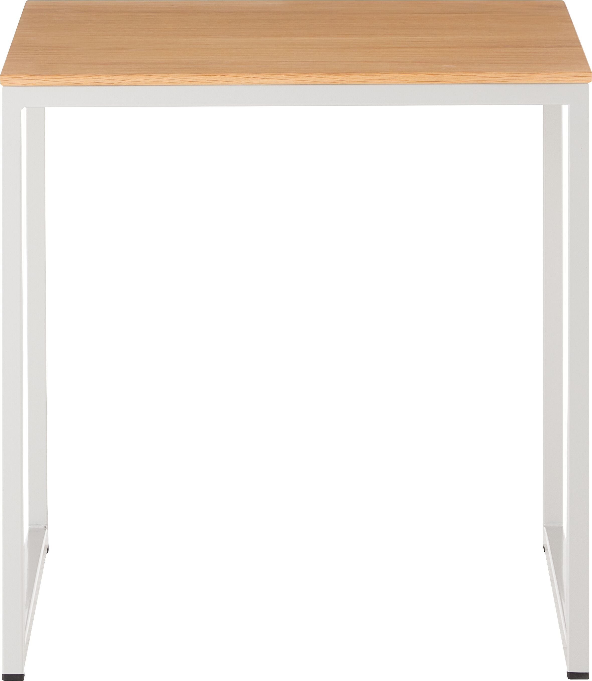 AVEA Beistelltisch - Eiche massiv / grau / B: 40.0 cm x T: 40.0 cm x H: 41.0 cm