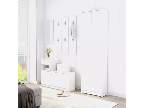 Armoire de rangement Blanc 55x25x189