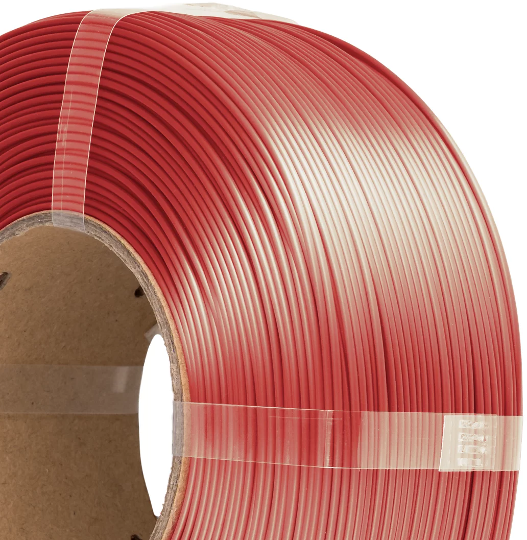 AzureFilm  PLA Silk Refill Bordeaux, 1,75 mm / 1000 g    Hochwertiges Filament mit Silk-Effekt in Bordeaux, ohne Spule