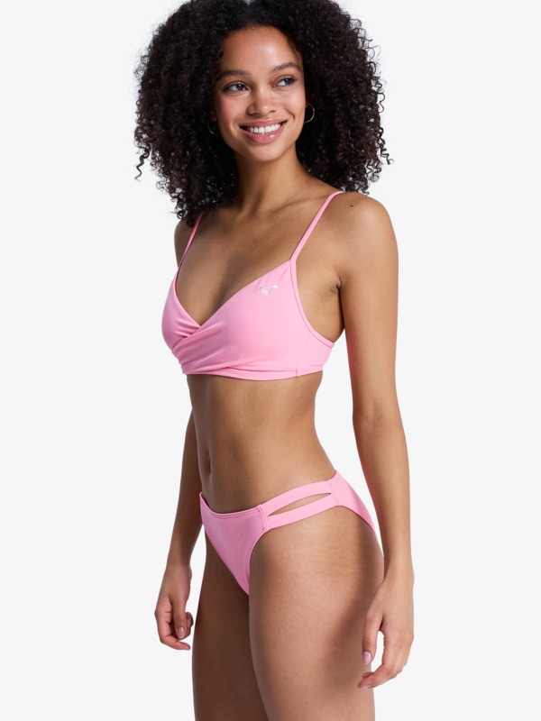Solid Essentials Wrap Bra Haut de bikini bralette Rose Femme