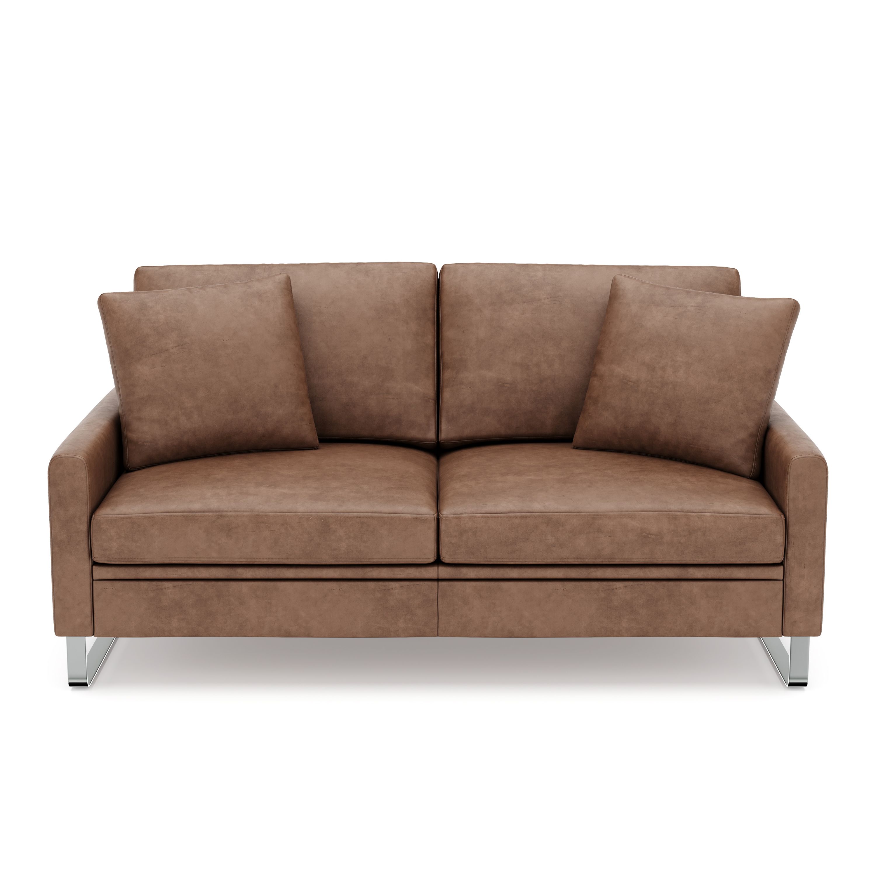 Sofa Leder GIAN 2-Sitzer braun