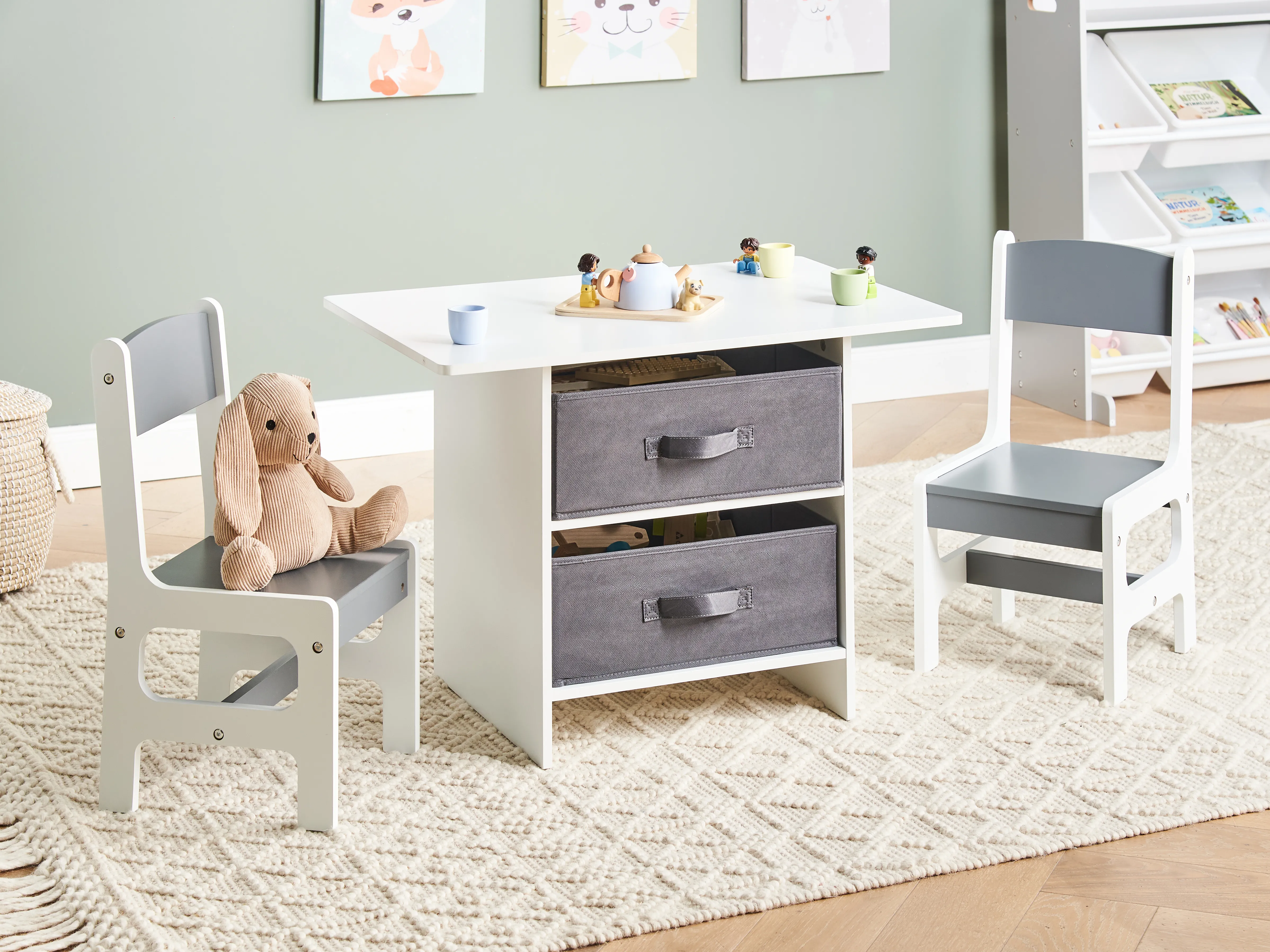 Kindertafel met stoelen YALGOO Wit