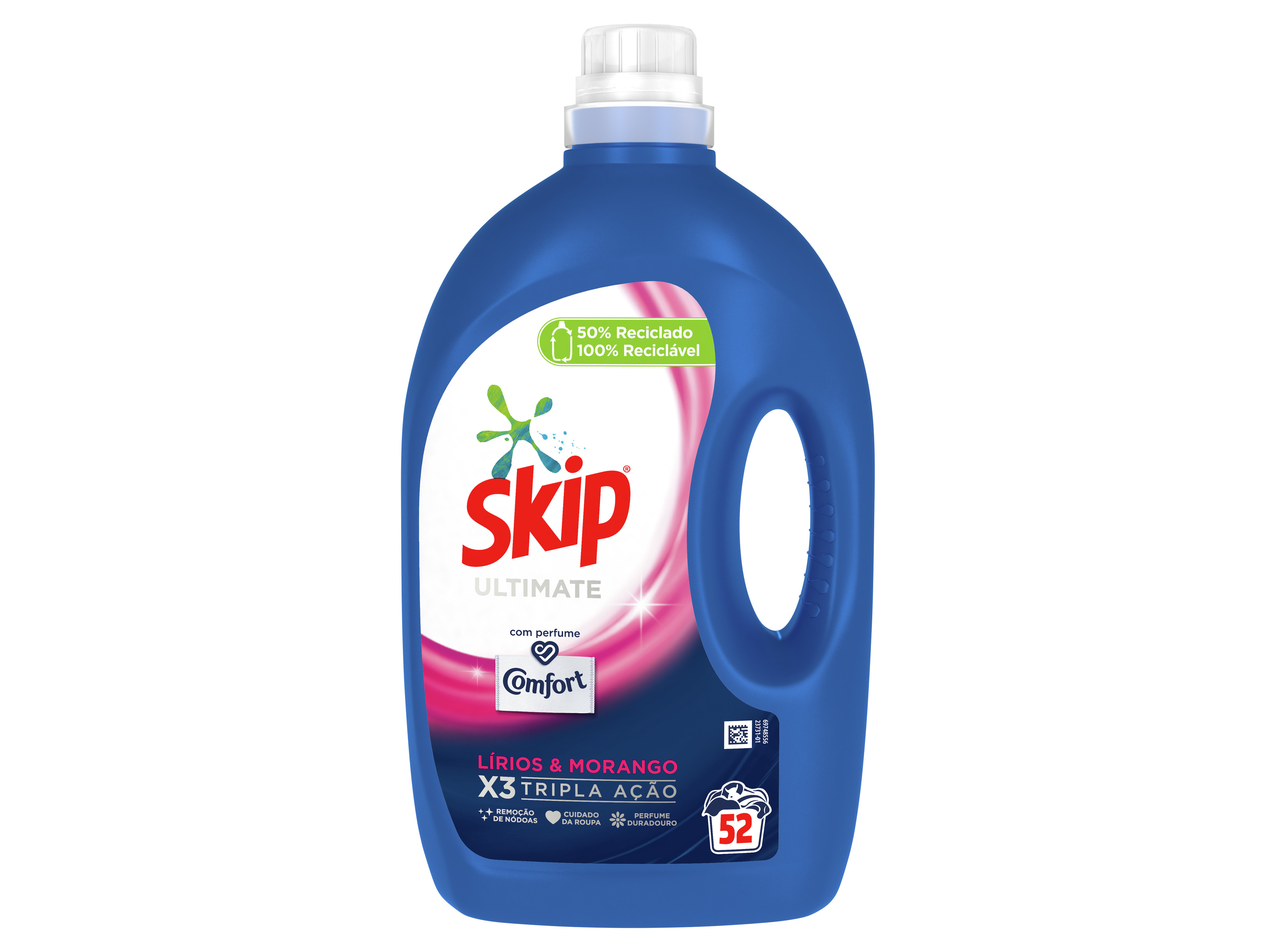 DETERGENTE ROUPA MÁQUINA LIQUÍDO SKIP 2EM1 ULTIMATE 52D