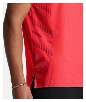 Maillot manches courtes Under Armour Launch Elite Rouge Homme