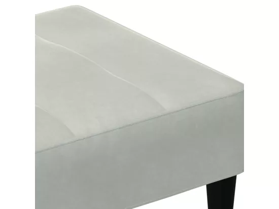 Repose-pied gris clair 77x55x31 cm velours