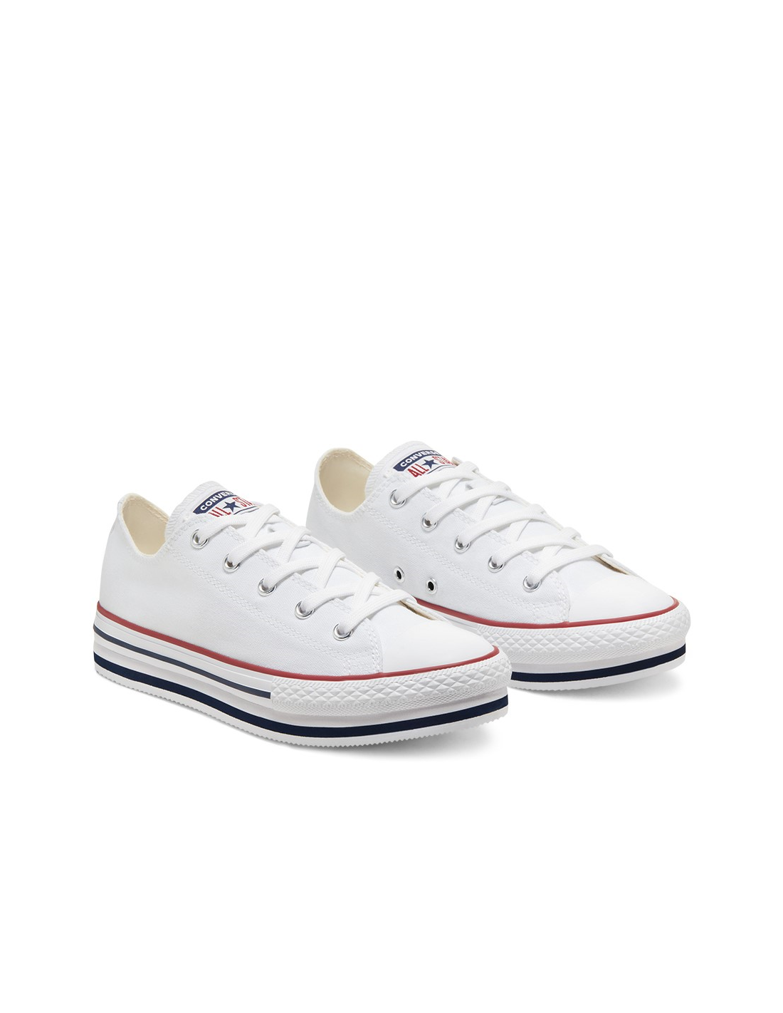 converse sneakers compensées basses enfant ctas platform eva ox blanc