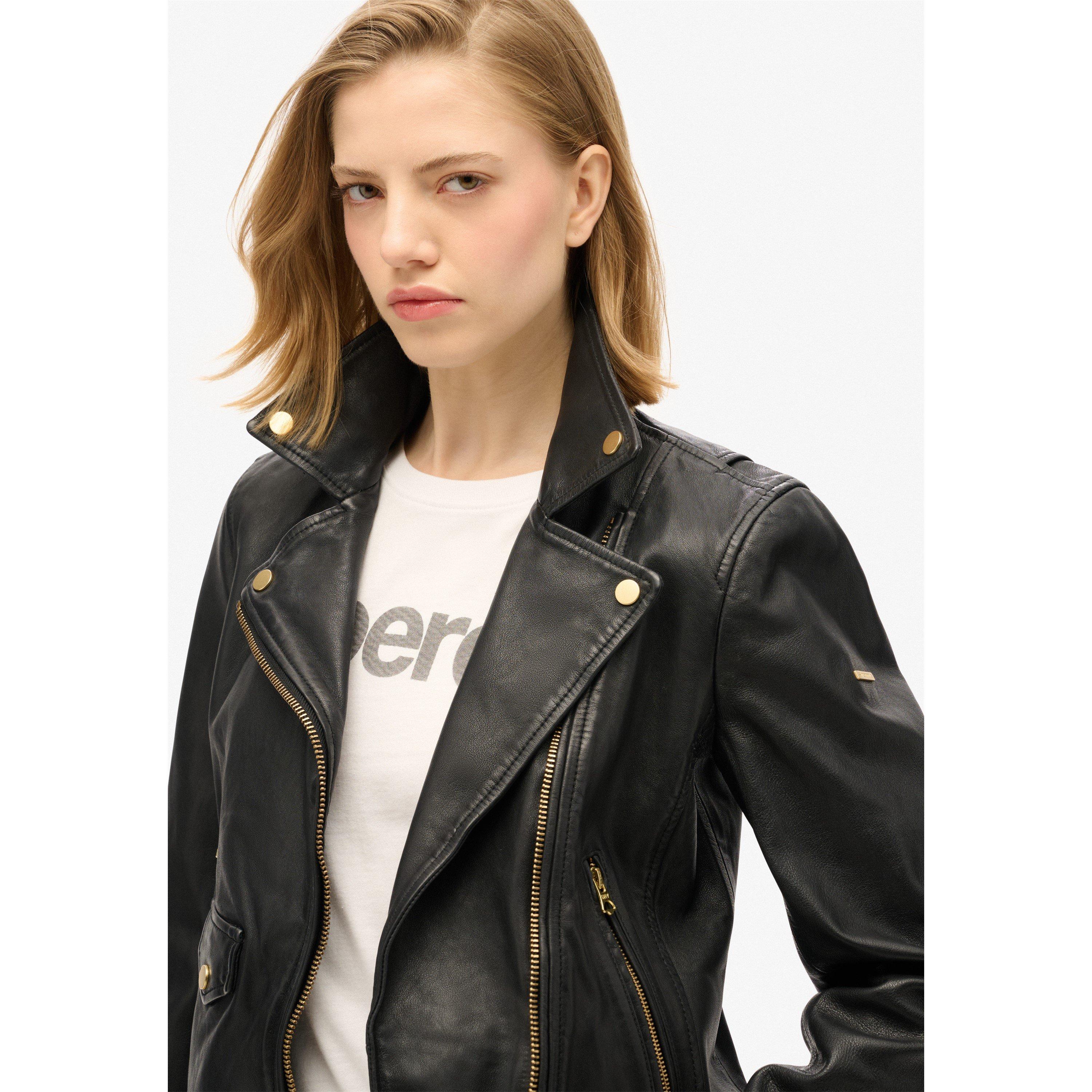 Superdry Leather Biker Jacket